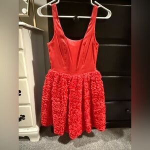 Miami Elegant Red Ruffled Dress
